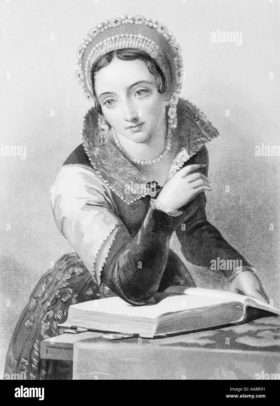 Joan della Navarra, aka Joanna, c. 1368 -1437. La duchessa di Bretagna come la moglie del duca Giovanni IV e poi regina dell'Inghilterra dal matrimonio di re Enrico IV. Foto Stock