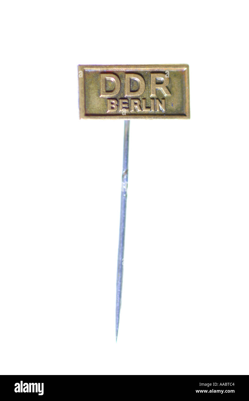 Berlino badge pin tie pin gioielli DDR est communisim tedesco partito comunista memorabilia Foto Stock