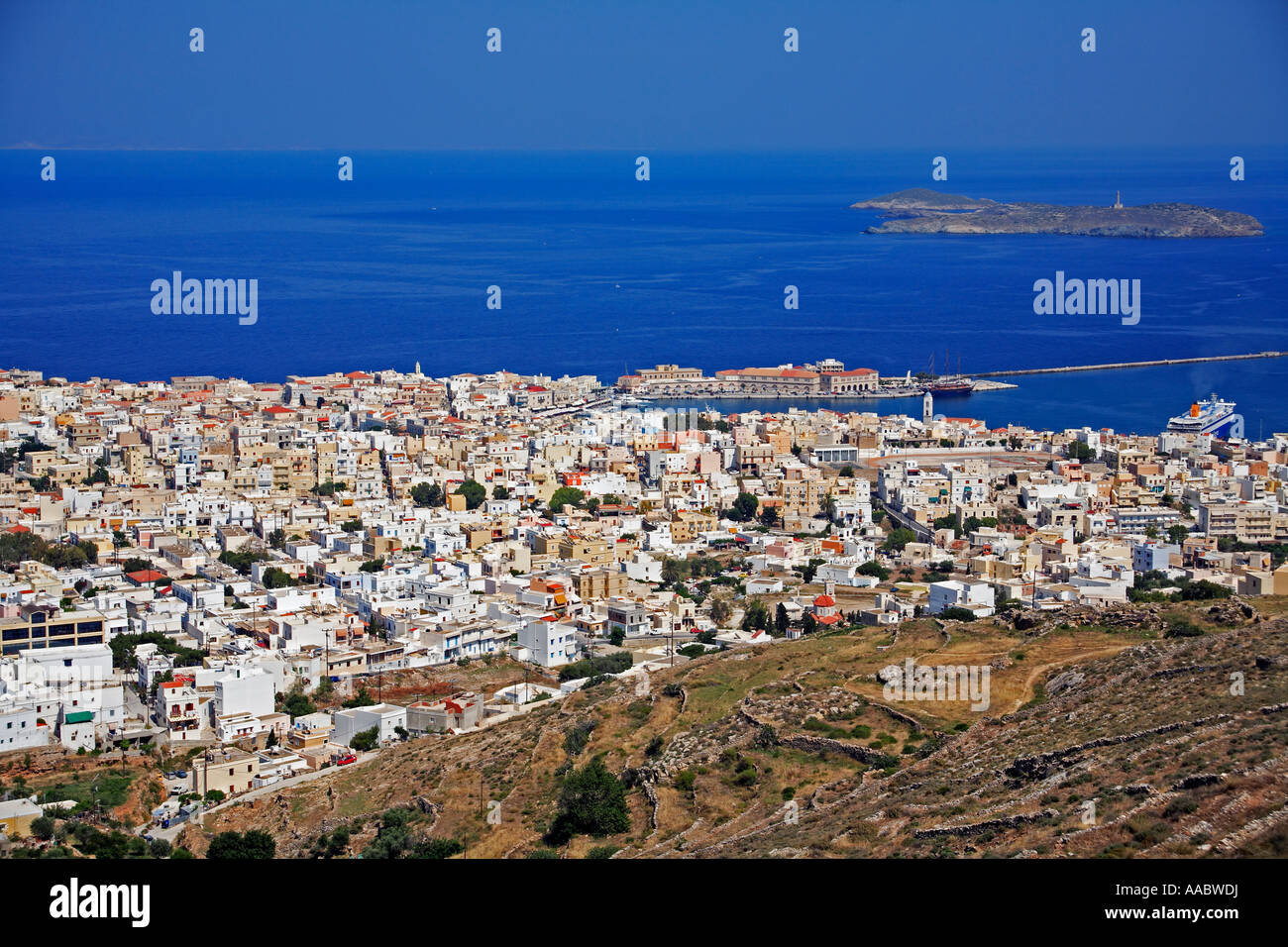 Hermoupolis Syros Grecia Foto Stock
