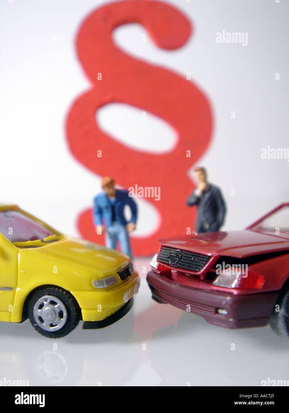 Simbolo assicurazione di protezione giuridica per le automobili Foto Stock