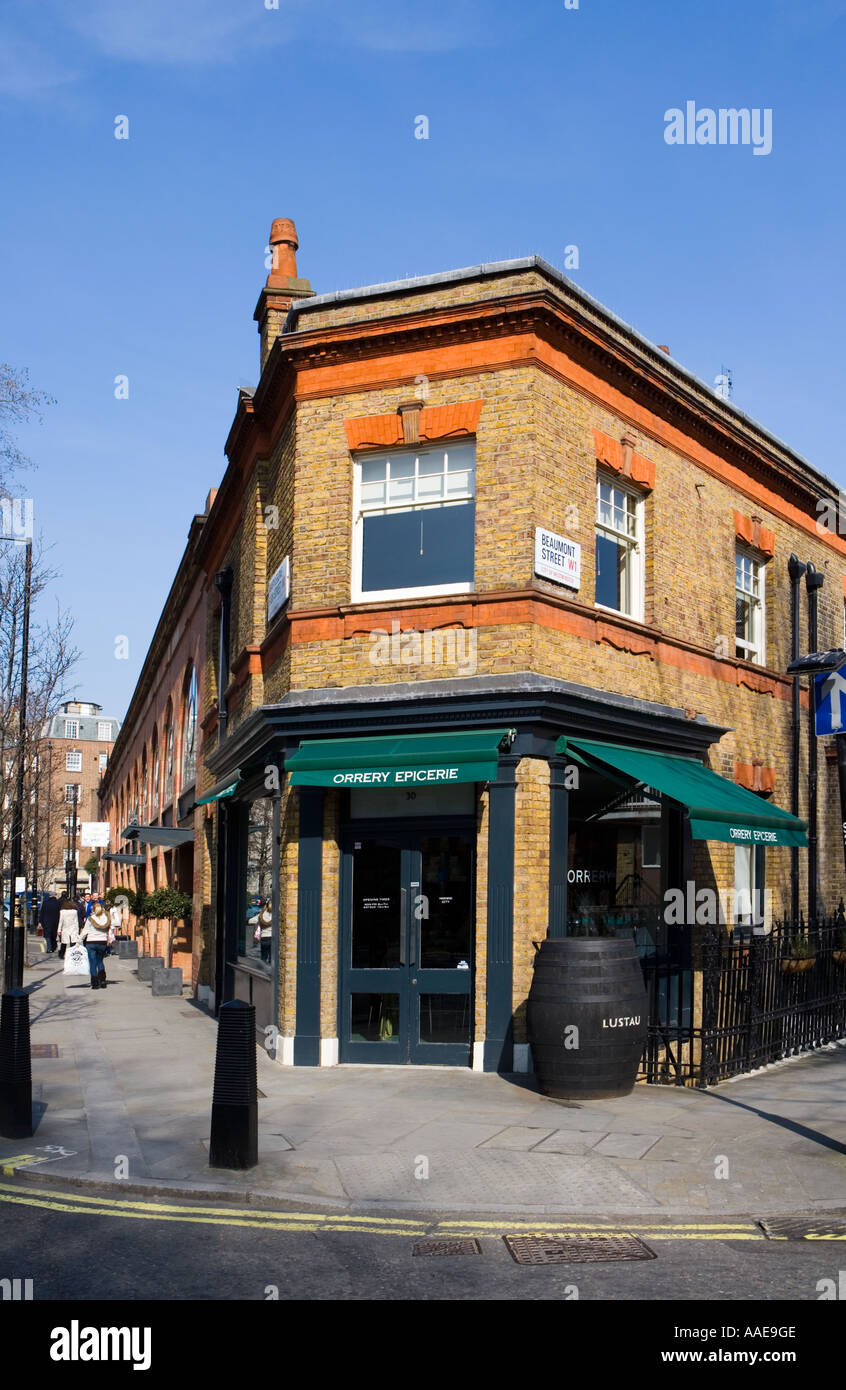 Conran's corner shop - Orerry Epicerie confina con il Orerry ristoranti e negozio di arredamento. Marylebone, London W1 Foto Stock