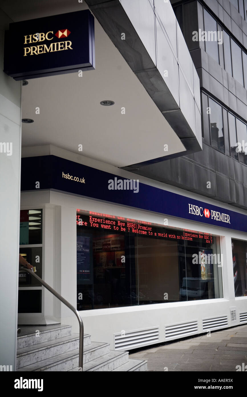 Premier HSBC Bank su Park Lane Londra Foto Stock