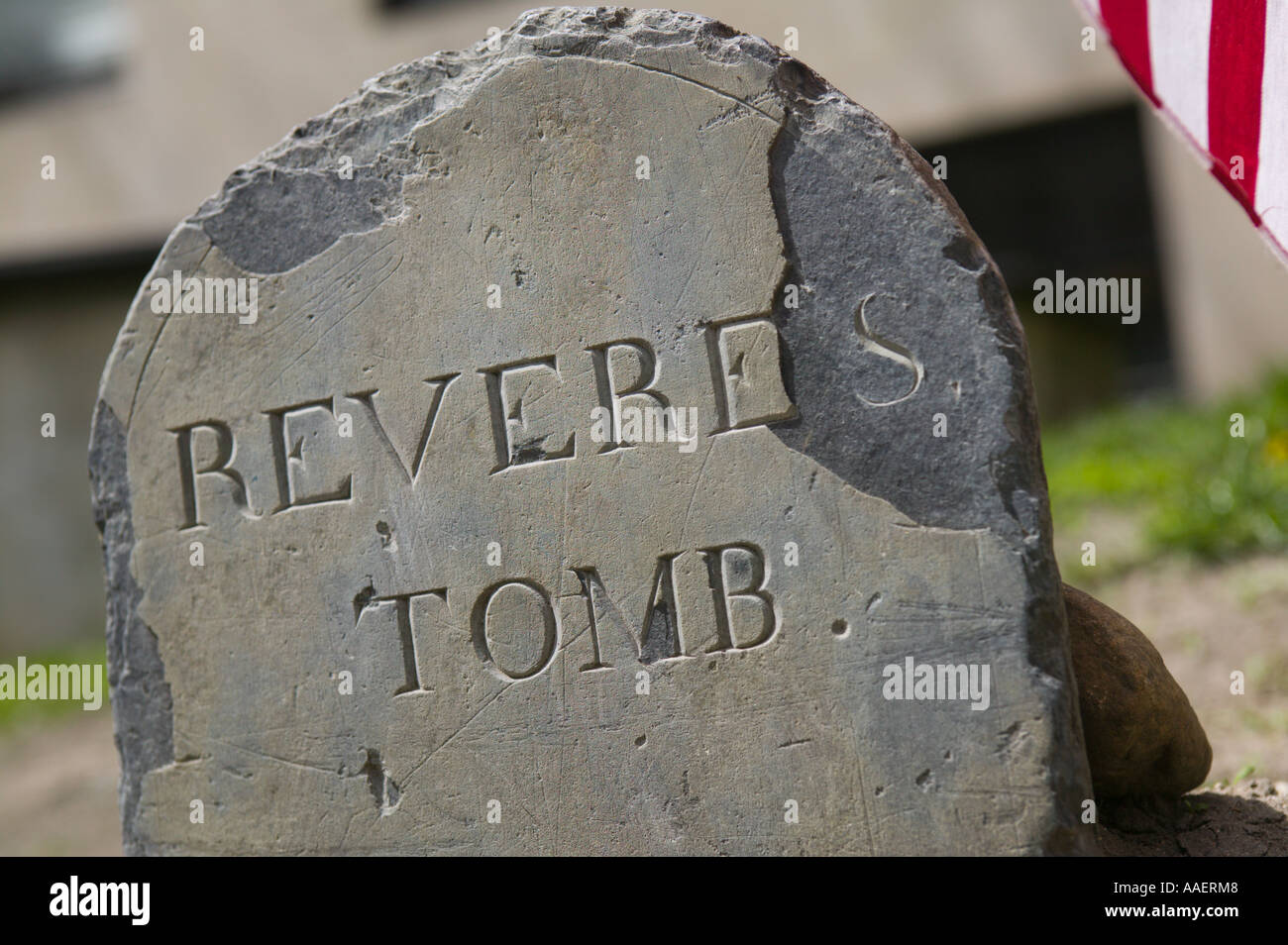 Tomba di Paul Revere Patriot Granaio Sepoltura 1660 Boston Massachusetts Foto Stock