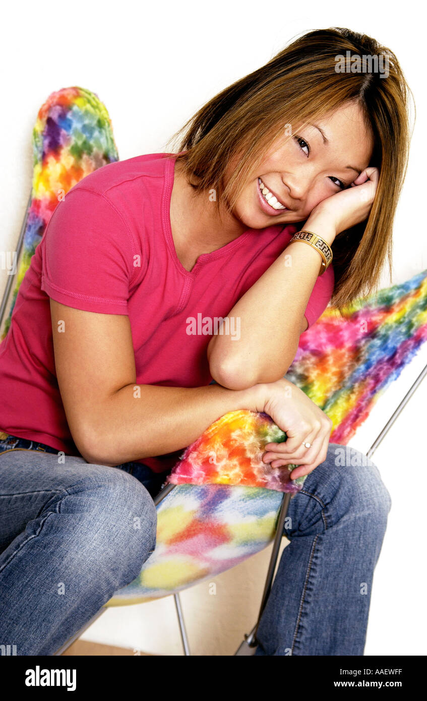 Ritratto di donna asiatica Foto Stock