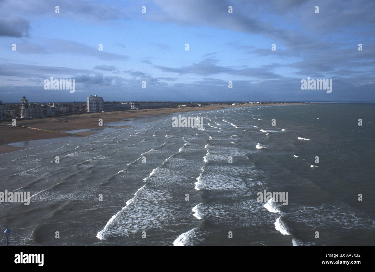 La spiaggia di Eastbourne Inghilterra Foto Stock