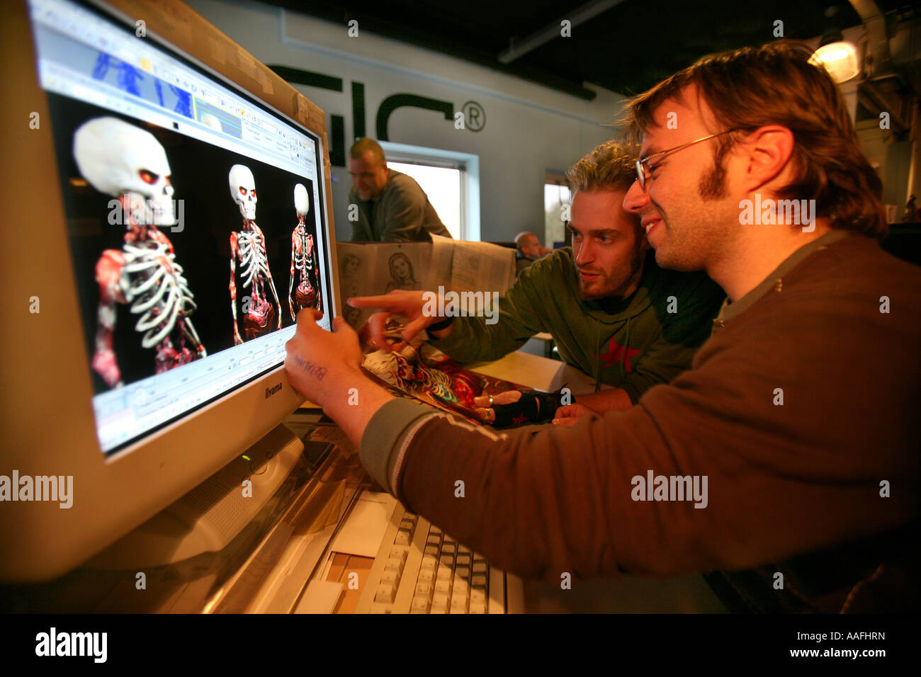 Computer game designer uso editoriale non solo pubblicità negativa Foto Stock