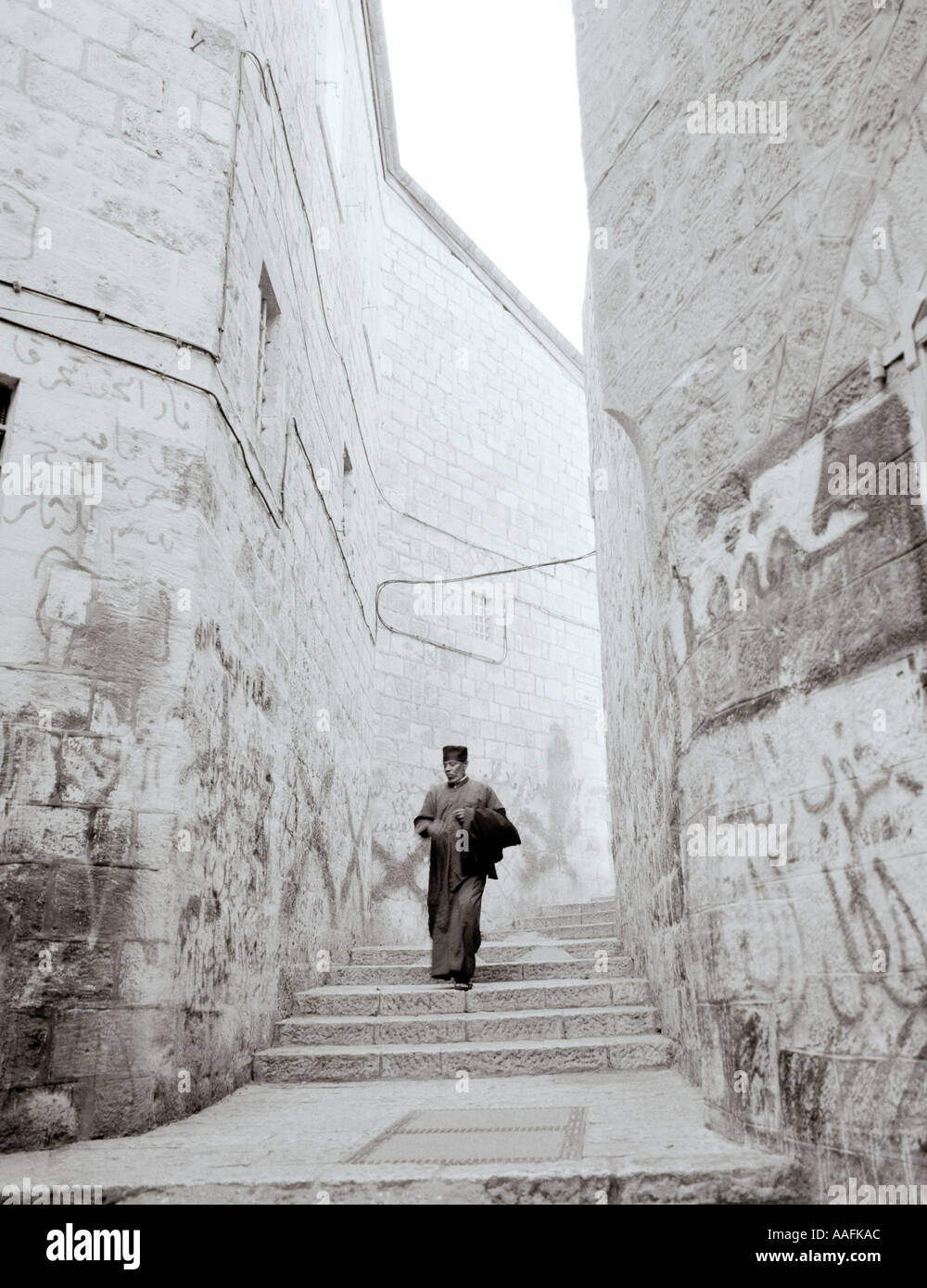 Il quartiere Armeno della Città Vecchia di Gerusalemme in Israele Palestina in Medio Oriente Foto Stock