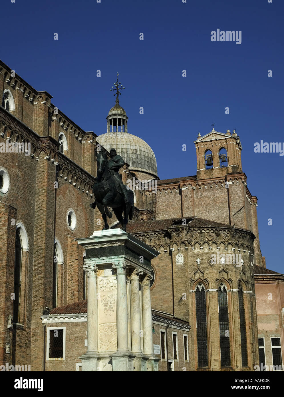 Campo San Bartolomeo, Chiesa di San Giovanni e Paolo, Venezia, Italia e Europa Foto Stock