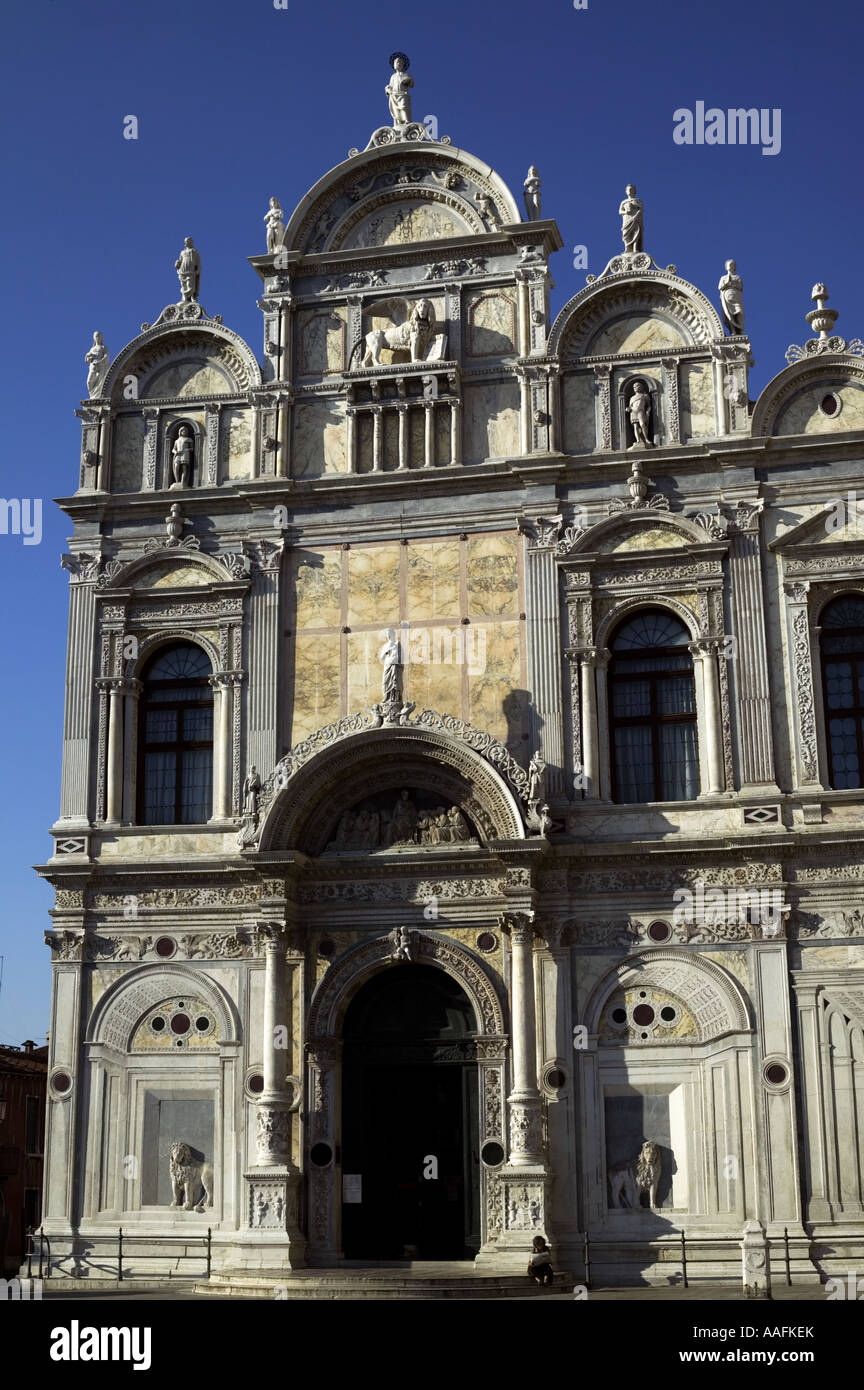 Scuola San Marco, in Campo del SS Giovanni e Paolo, Ospedale di Venezia, Italia e Europa Foto Stock
