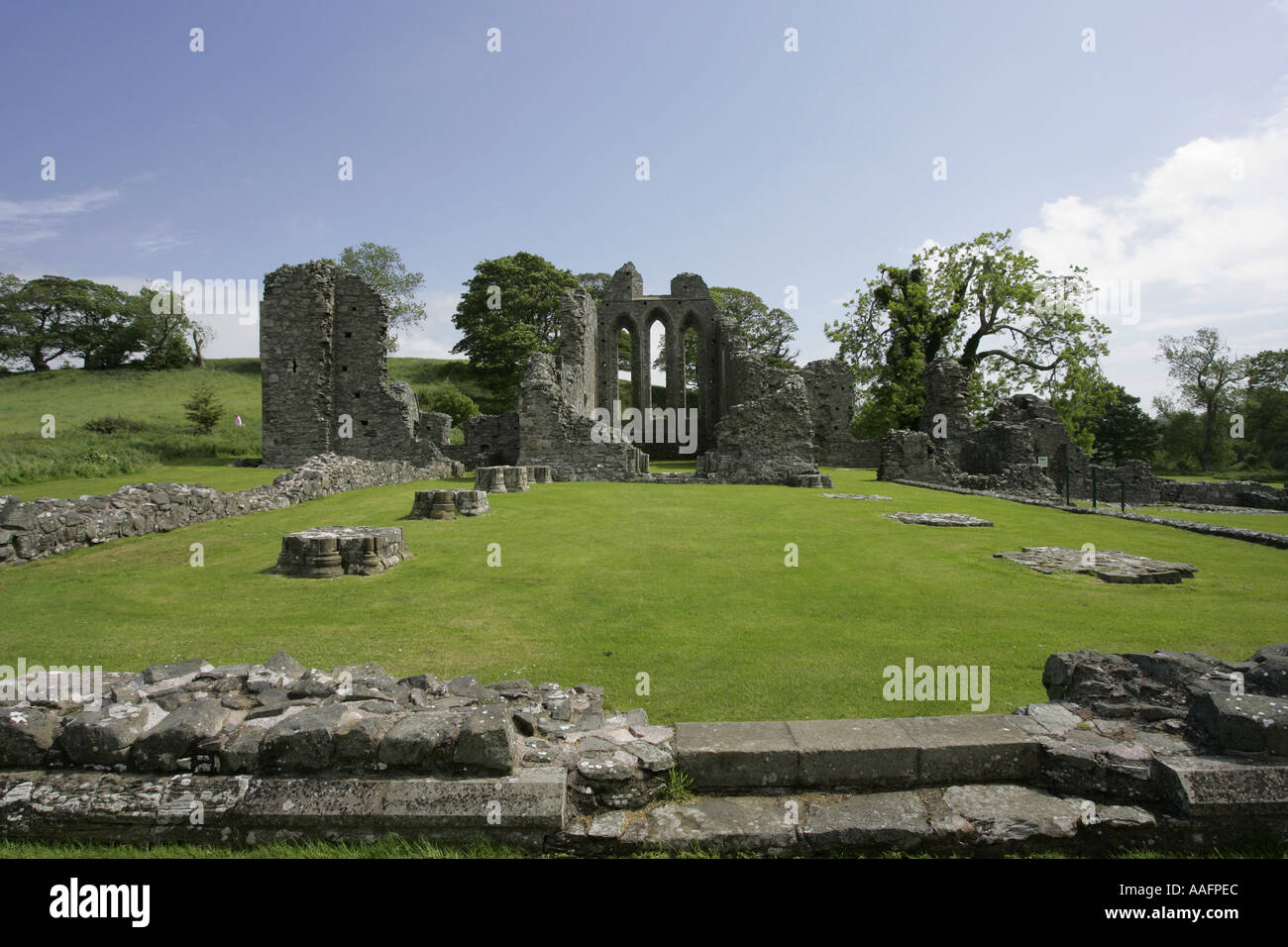 Inch Abbey vicino a Downpatrick contea di Down Irlanda del Nord gioco di troni location del film Foto Stock