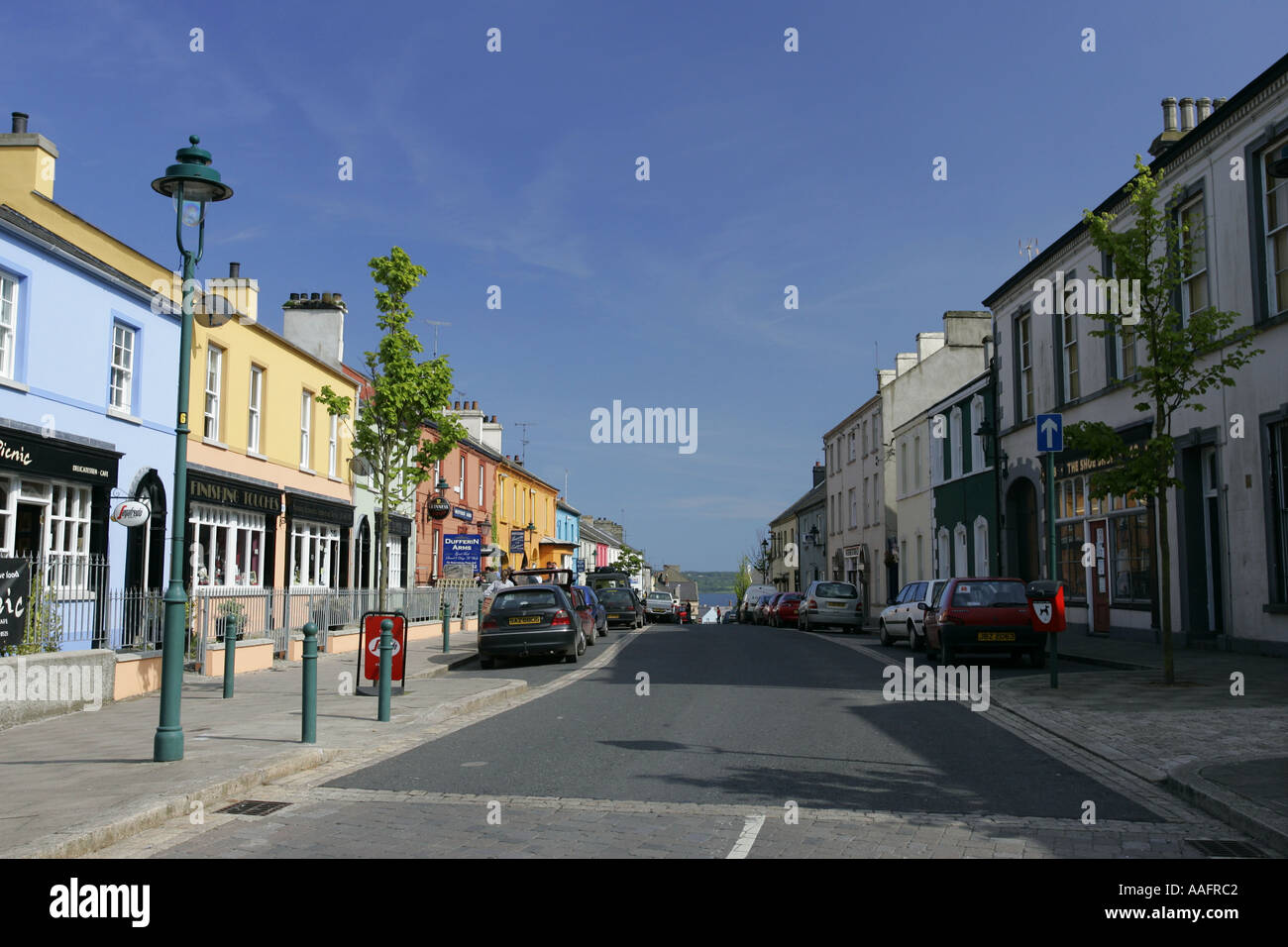 High Street Killyleagh contea di Down Irlanda del Nord Foto Stock