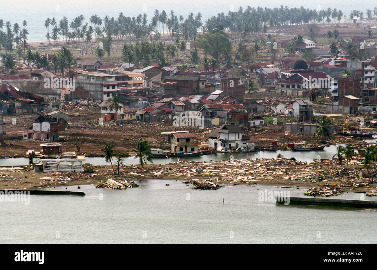 Tsunami Banda Aceh Sumatra Indonesia 2004 Foto Stock