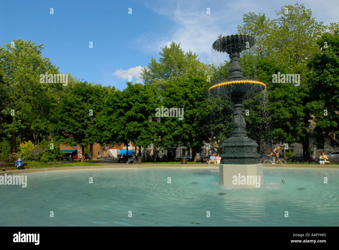 Carre Saint Louis Park a Montreal in Canada Foto Stock