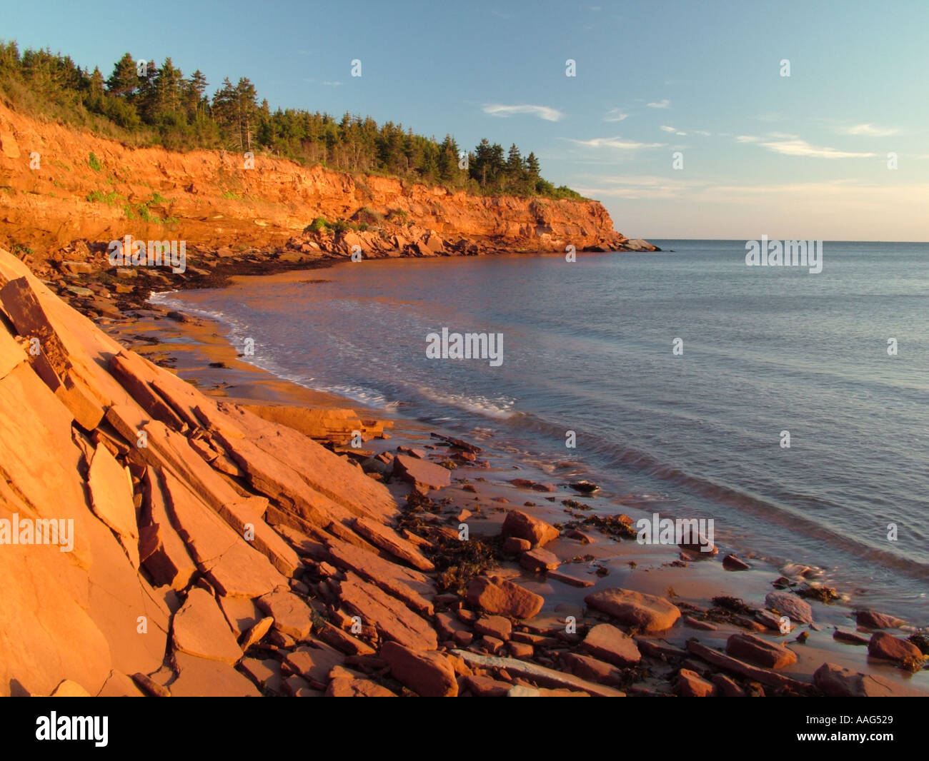 AJD37950, Canada Prince Edward Island, Queens County, Golfo di Saint Lawrence, Cavendish Beach, Prince Edward Island National Park Foto Stock