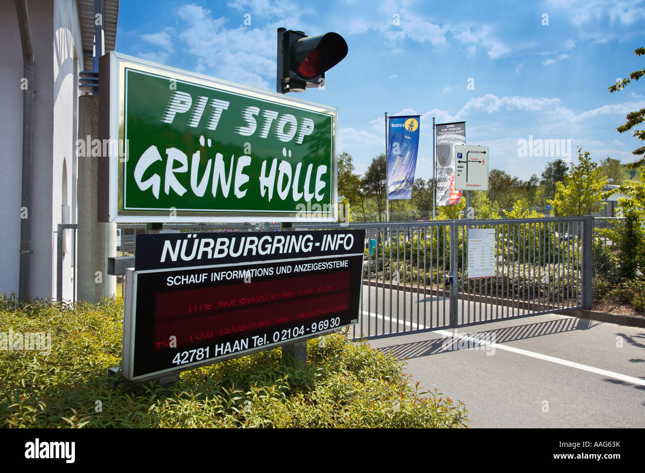 Ingresso al Nurburgring, Germania, Europa Foto Stock
