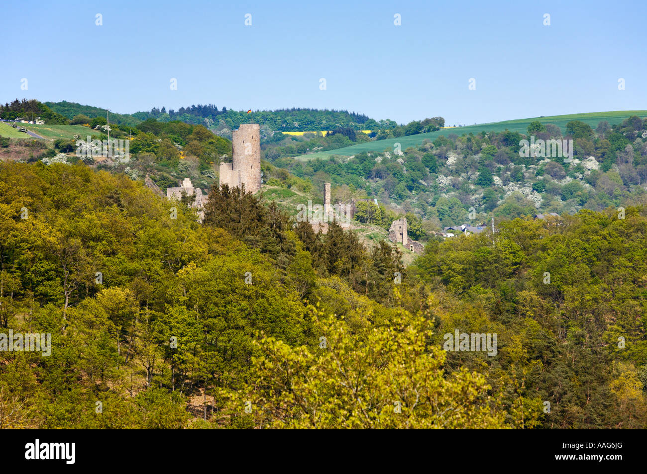 Castello Löwenburg a Monreal Germania Europa Foto Stock