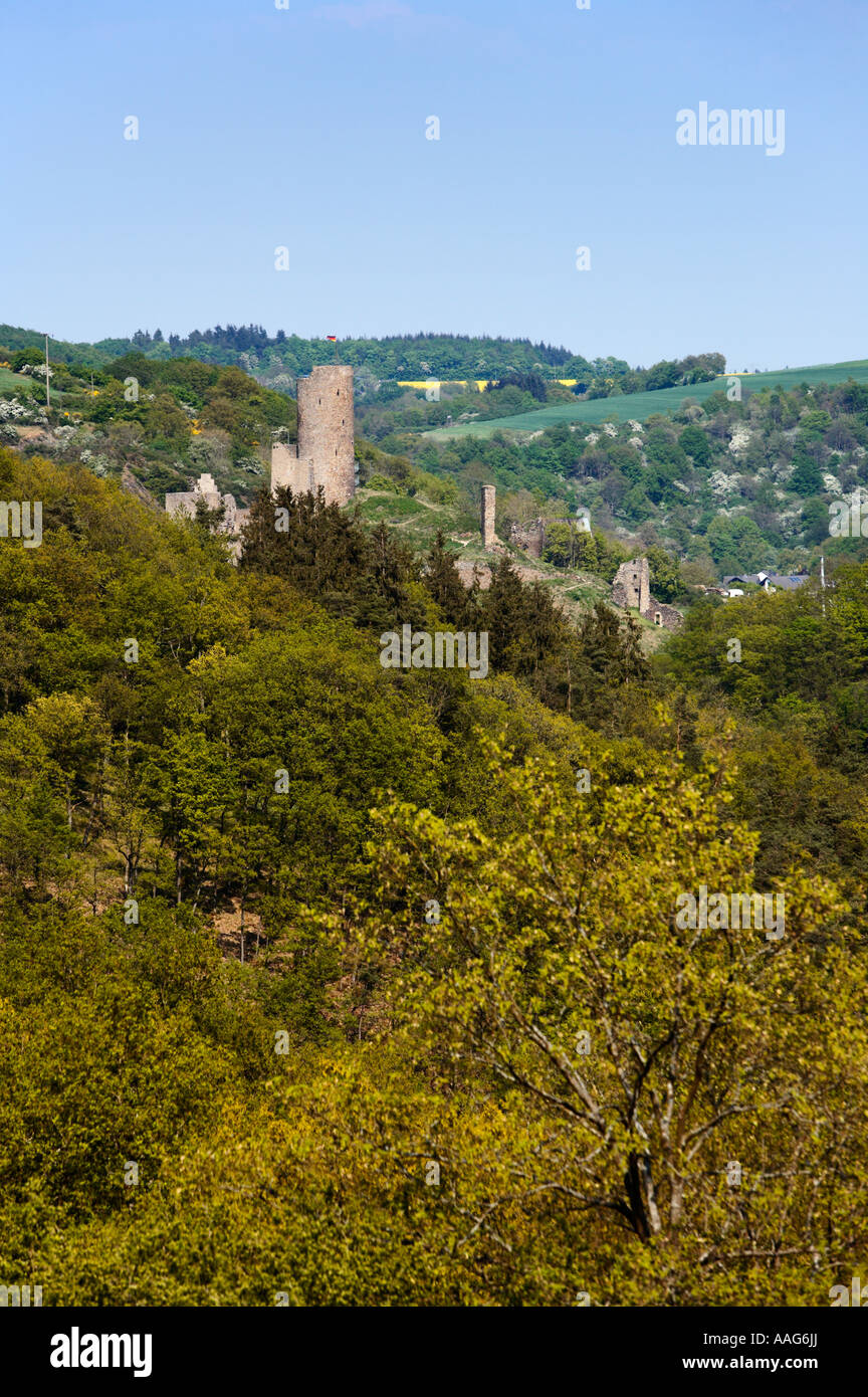 Castello Löwenburg a Monreal Germania Europa Foto Stock