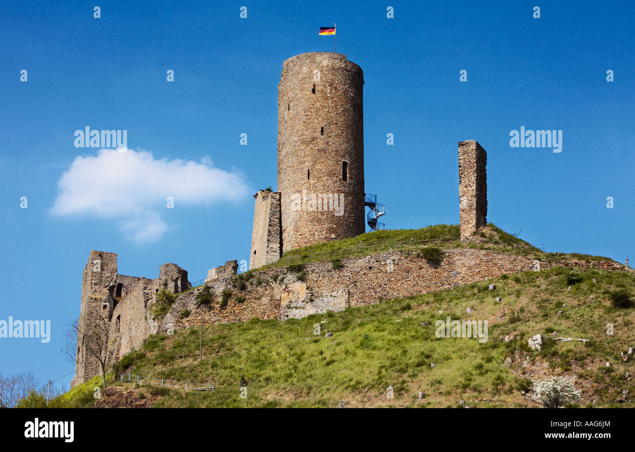 Castello Löwenburg rovina a Monreal, Germania, Europa Foto Stock