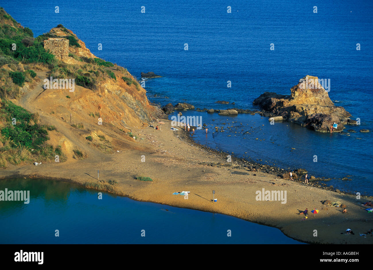 Spiaggia Laghetto Terranera Elba toscana italia Foto Stock