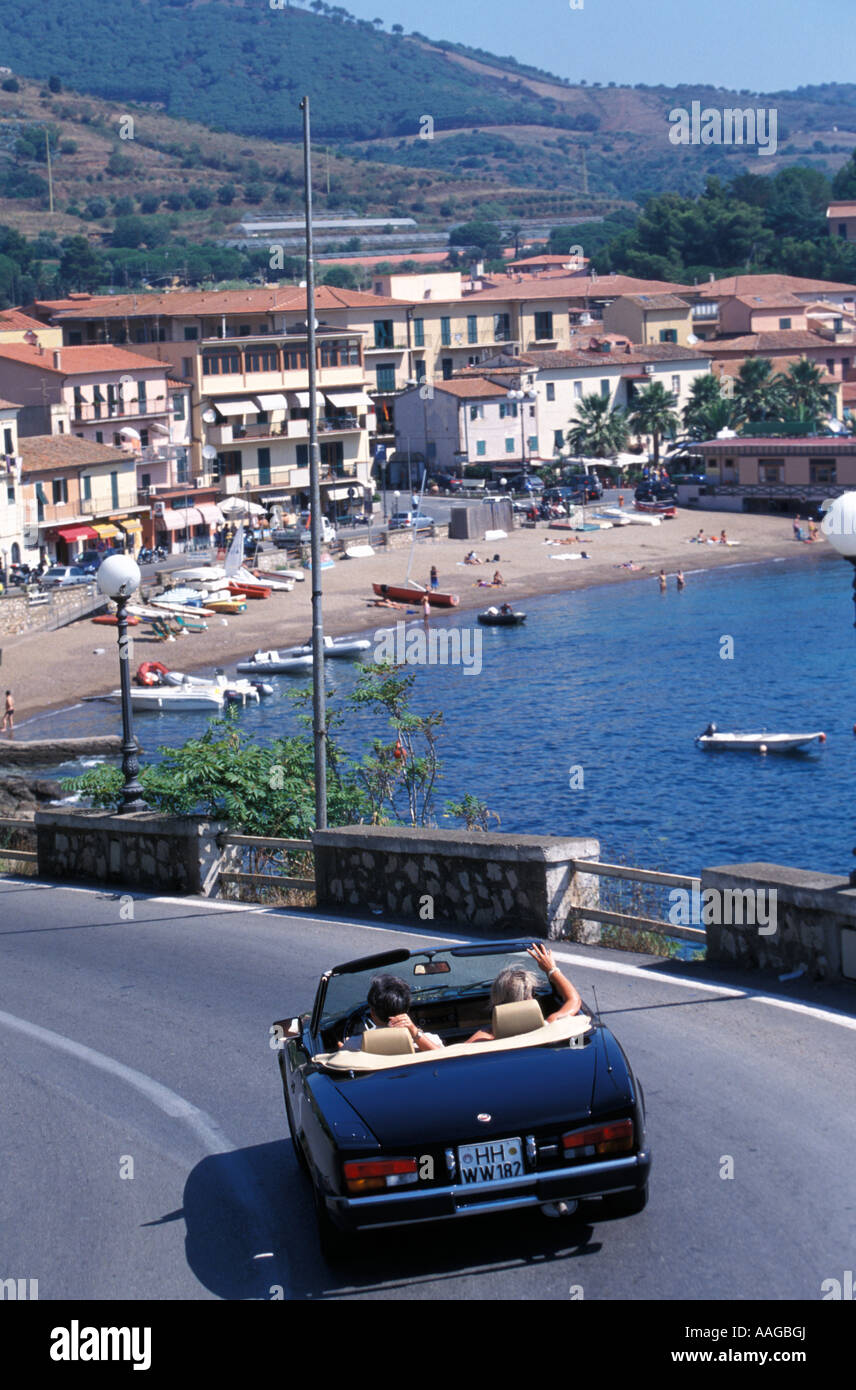 Rangtop sulla strada Porto Azzurro Elba toscana italia Foto Stock
