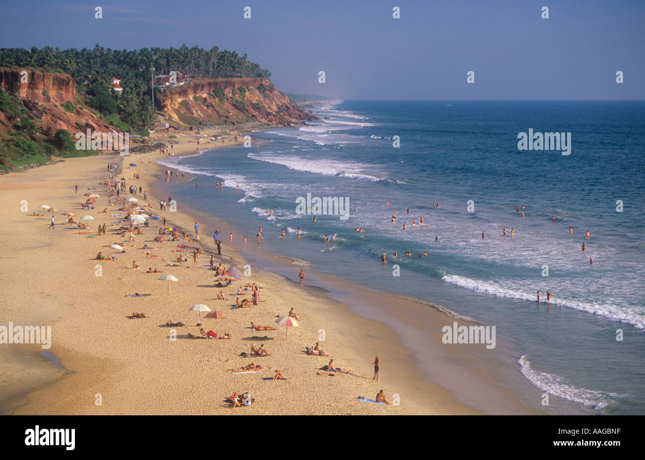 Varkala Beach Kerala India Foto Stock