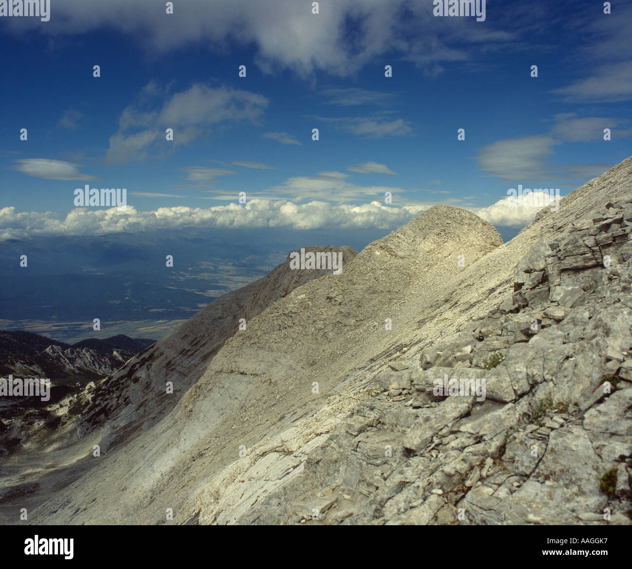 Il marmo Ridge, montagna Pirin, Koncheto Ridge, Bulgaria, Balcani Foto Stock