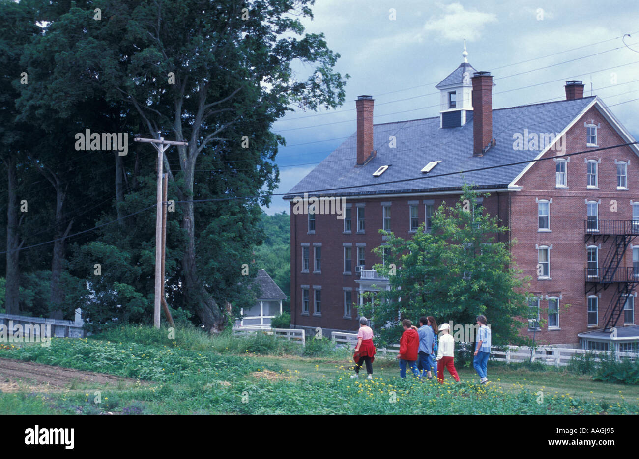 Gloucester ME una classe di giardinaggio a Sabbathday Lake Shaker Village Foto Stock