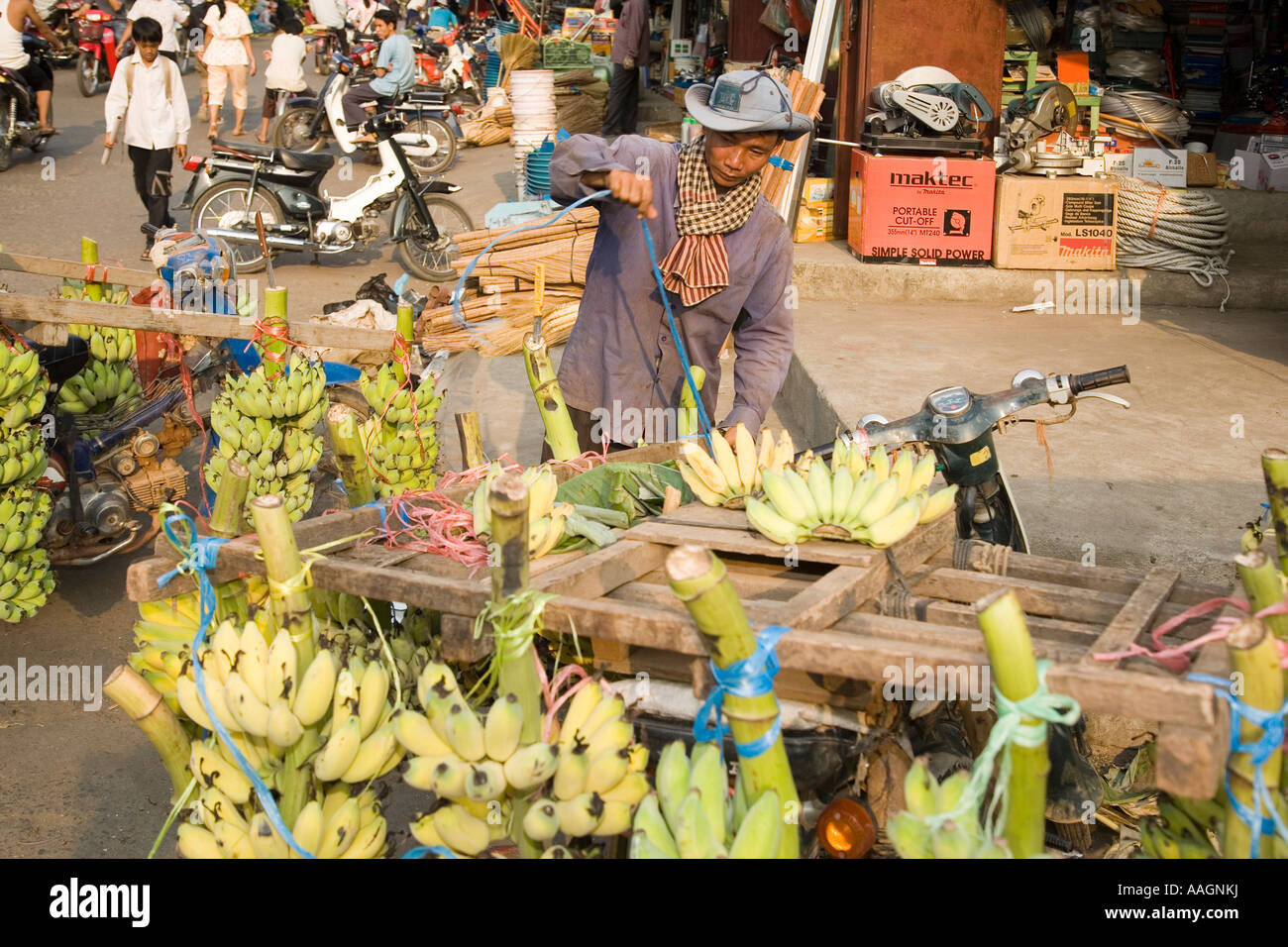 Il mercato russo di Phnom Penh Cambogia Foto Stock