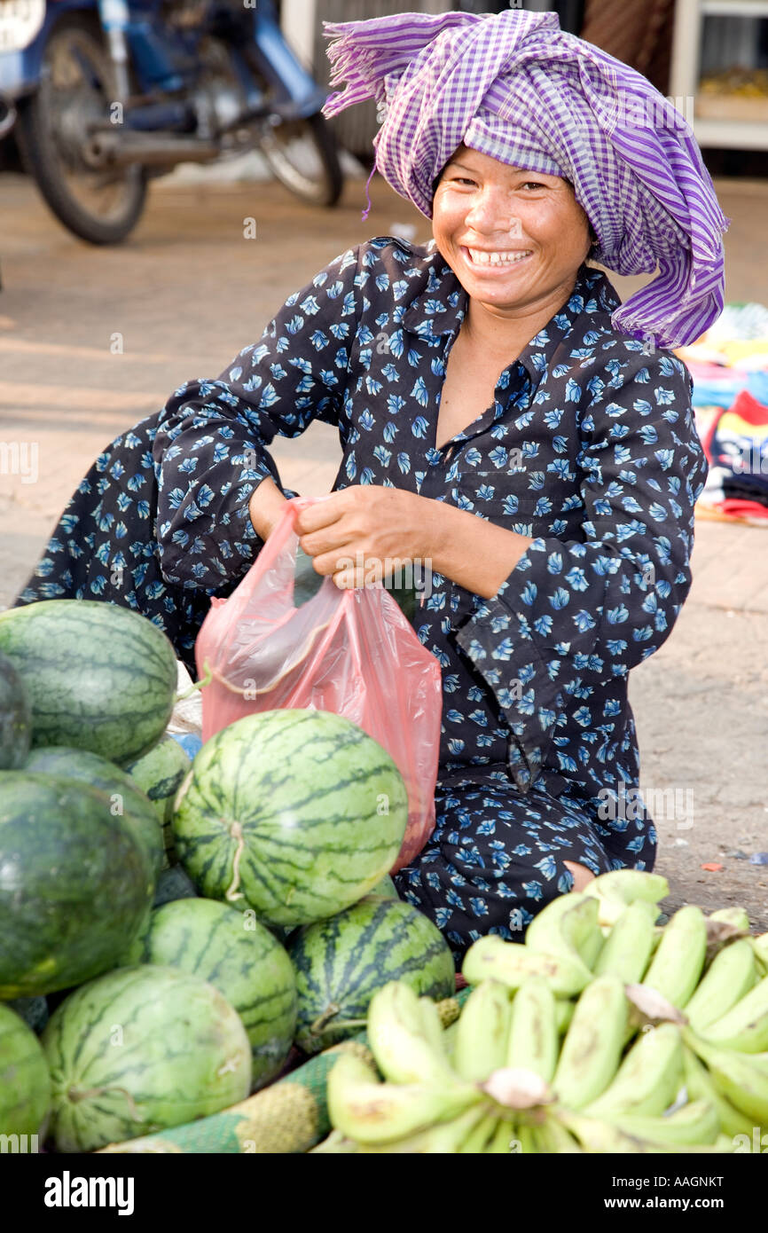Il mercato russo di Phnom Penh Cambogia Foto Stock
