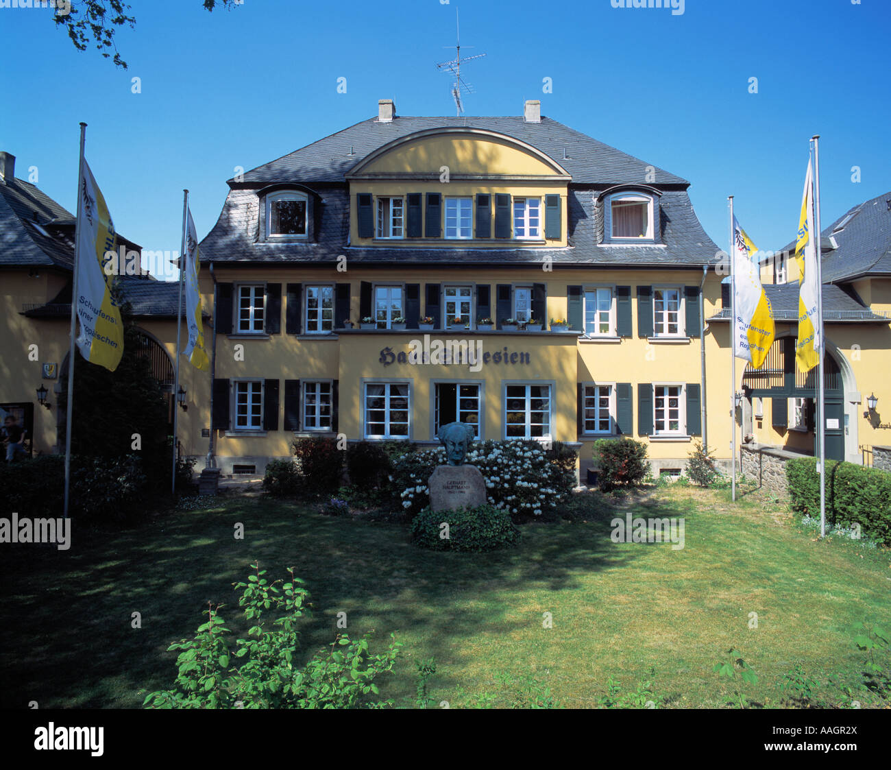 Haus Schlesien in Koenigswinter, Naturpark Siebenbirge, Renania settentrionale-Vestfalia Foto Stock