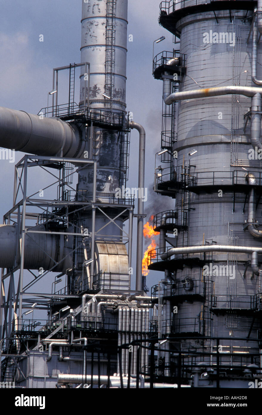 Raffineria di petrolio, Port Harcourt, Nigeria Foto Stock