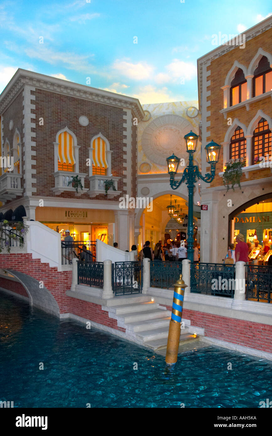 Interno del Venetian Hotel Las Vegas Nevada USA Foto Stock