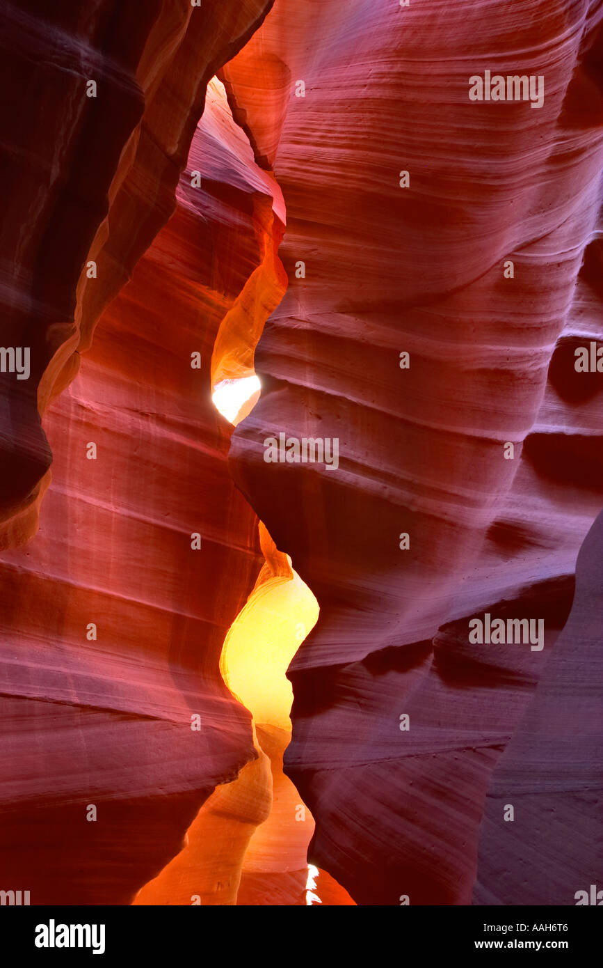 Dettaglio della stupefacente Antelope Canyon Arizona USA Foto Stock