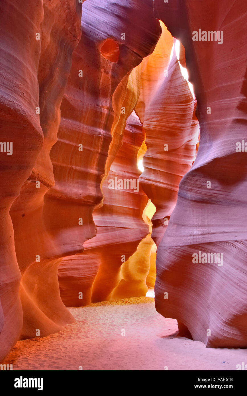 Dettaglio della stupefacente Antelope Canyon Arizona USA Foto Stock