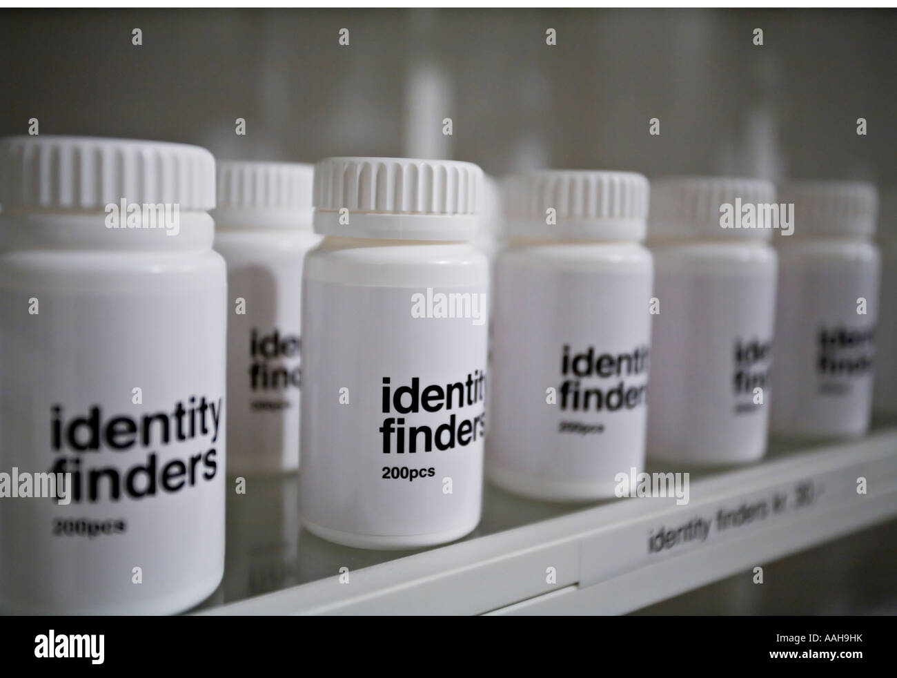 Cercatori di identità pillole, Dansk Design Center presentano, Copenhagen, Danimarca, in Scandinavia, Europa Foto Stock
