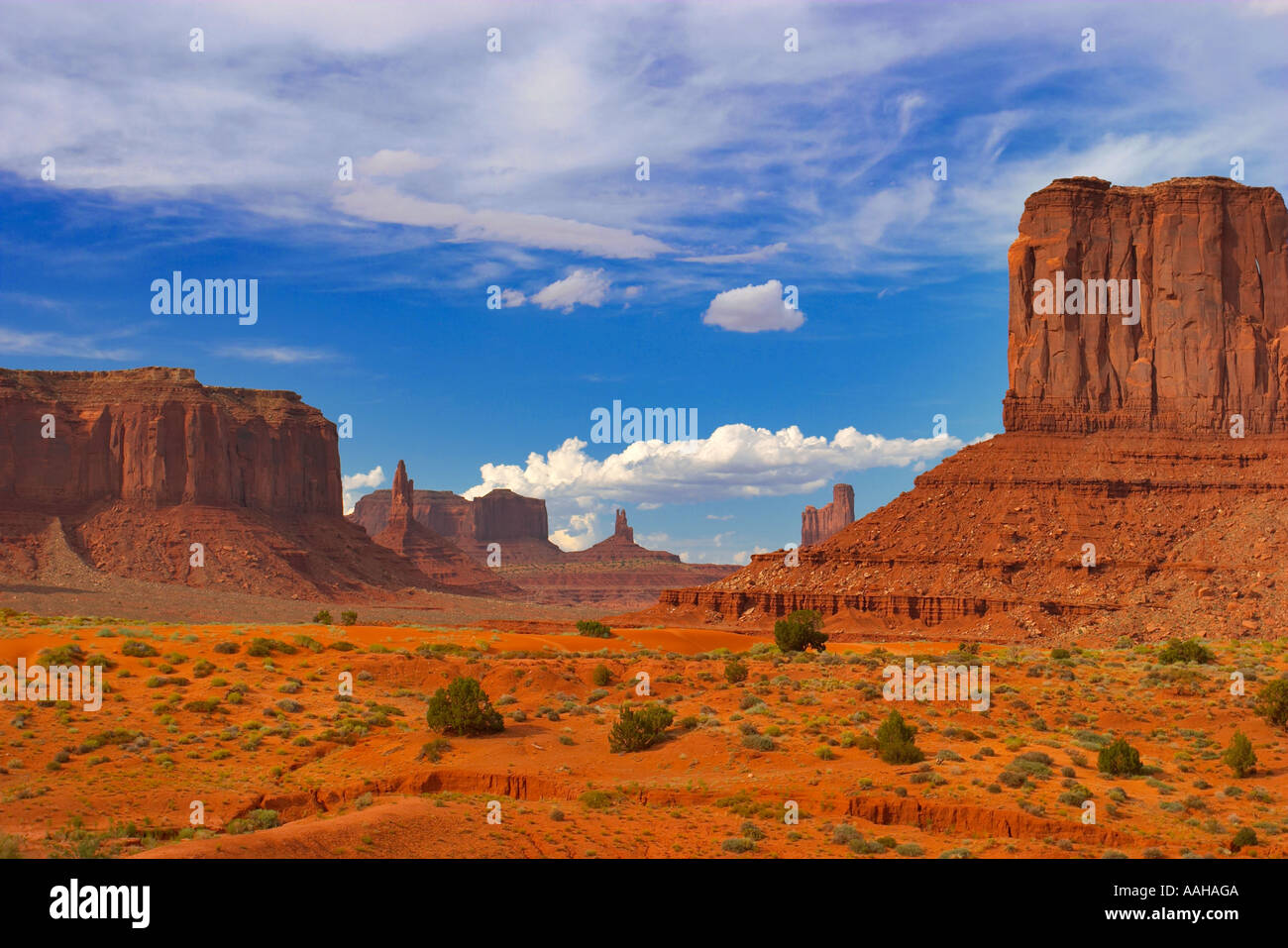 Le splendide formazioni rocciose della Monument Valley, Arizona USA Foto Stock