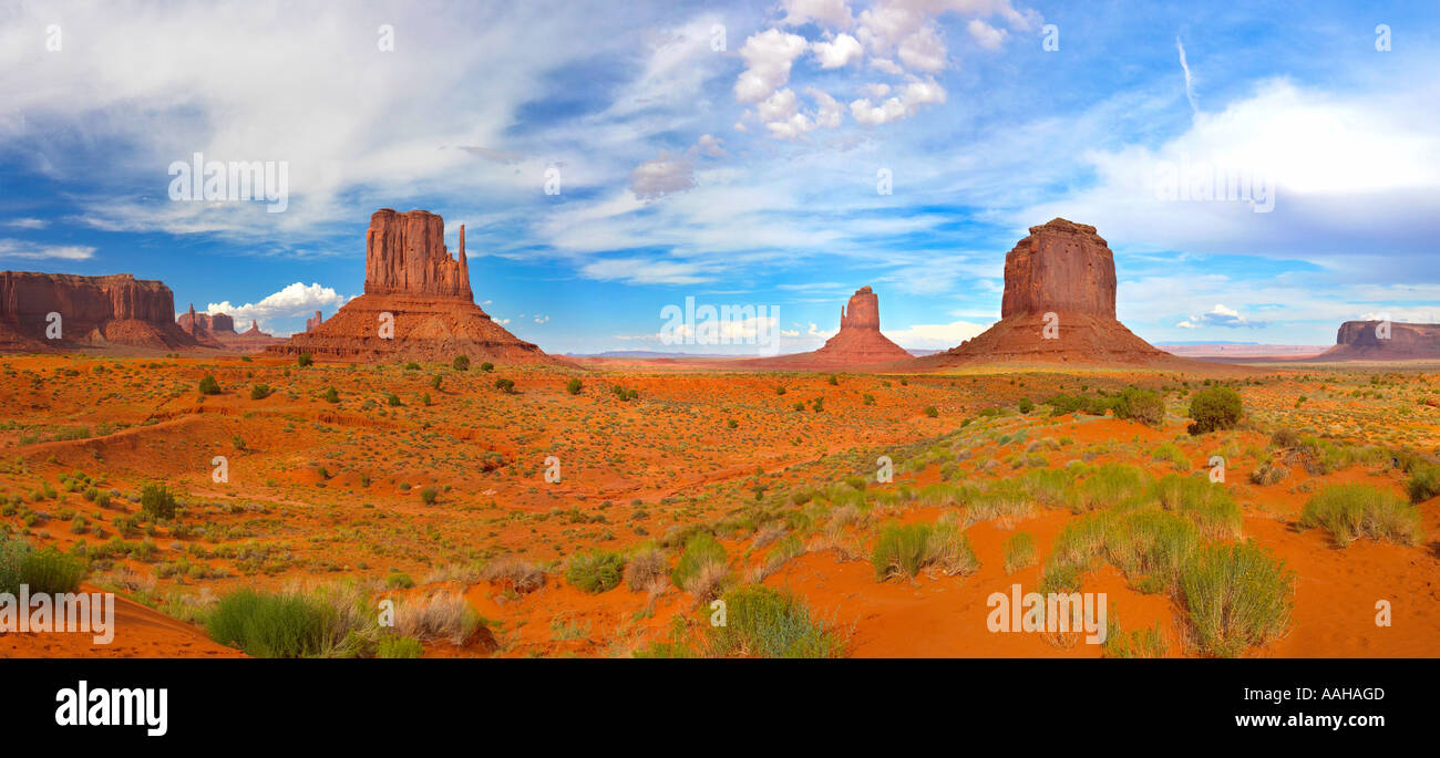 Panorama della Monument Valley, Arizona USA Foto Stock