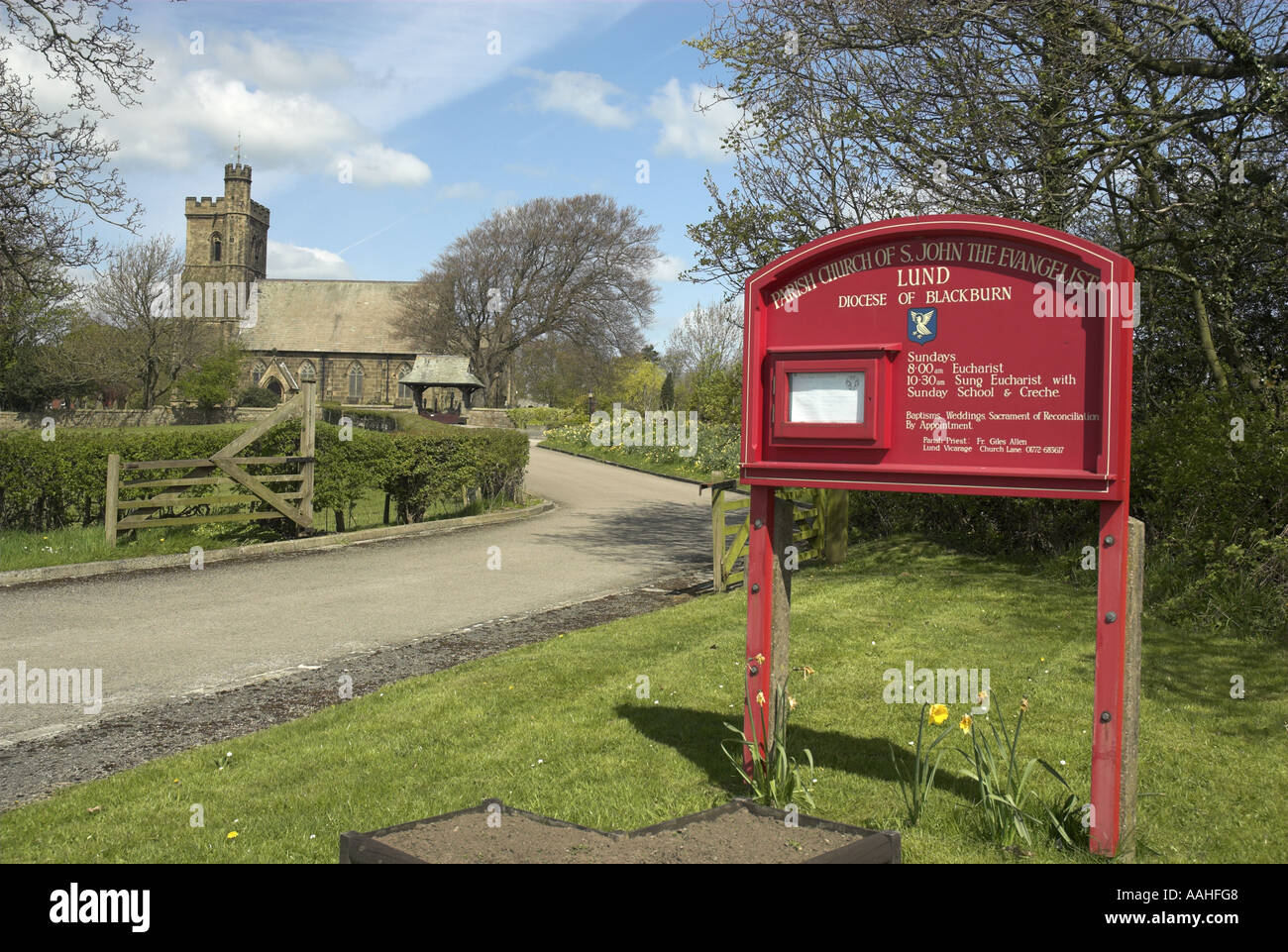 San Giovanni Evangelista chiesa vicino a Preston Foto Stock
