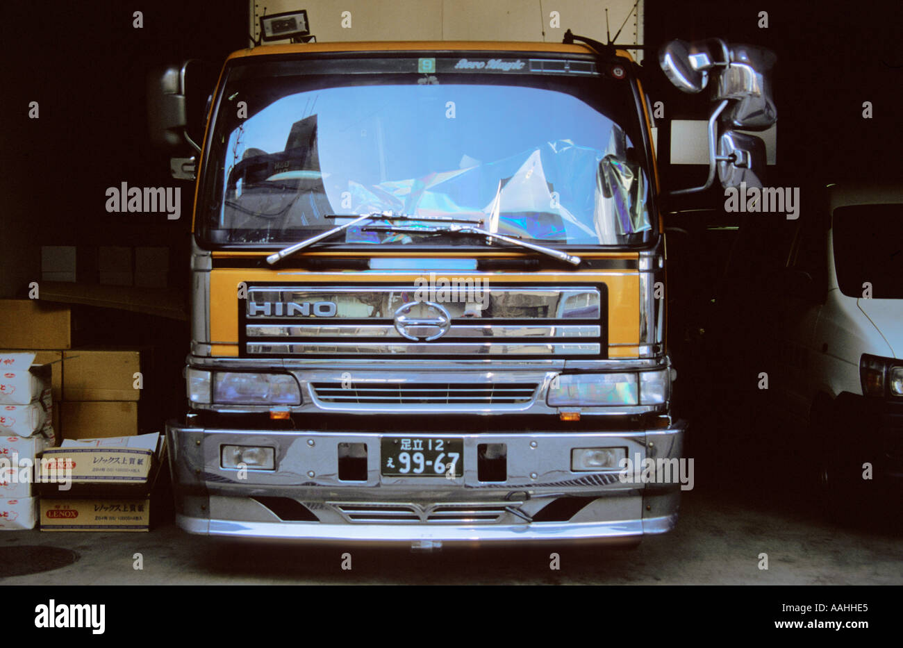 Giappone Tokyo Asakusa coperto cromato carrello Foto Stock