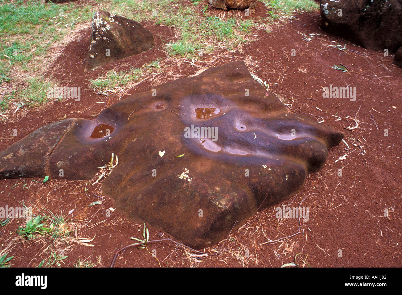 Wahiawa s pietre del parto il luogo di nascita di Hawaiian royalty in Oahu Centrale Foto Stock