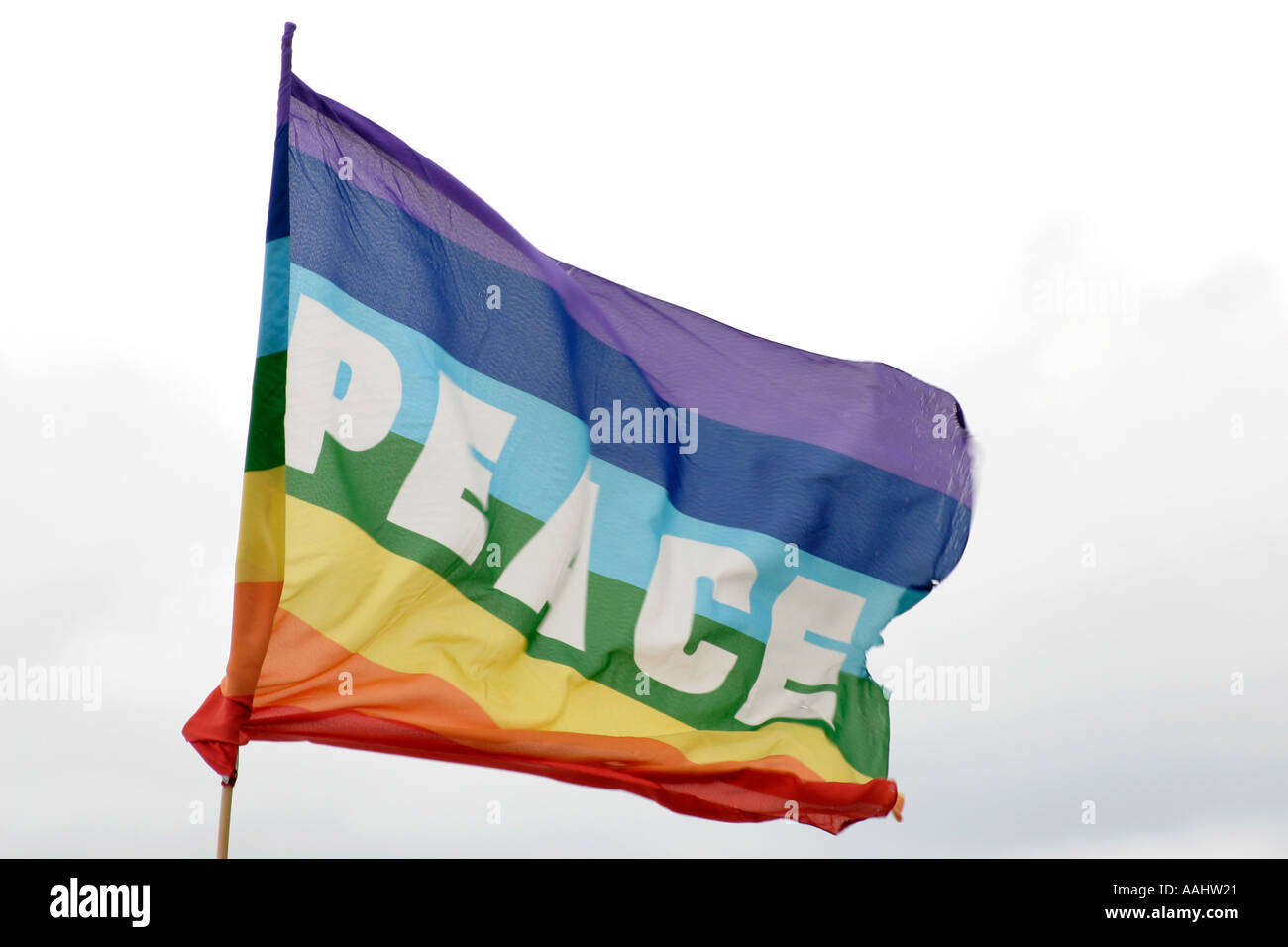 Bandiera di pace Foto Stock