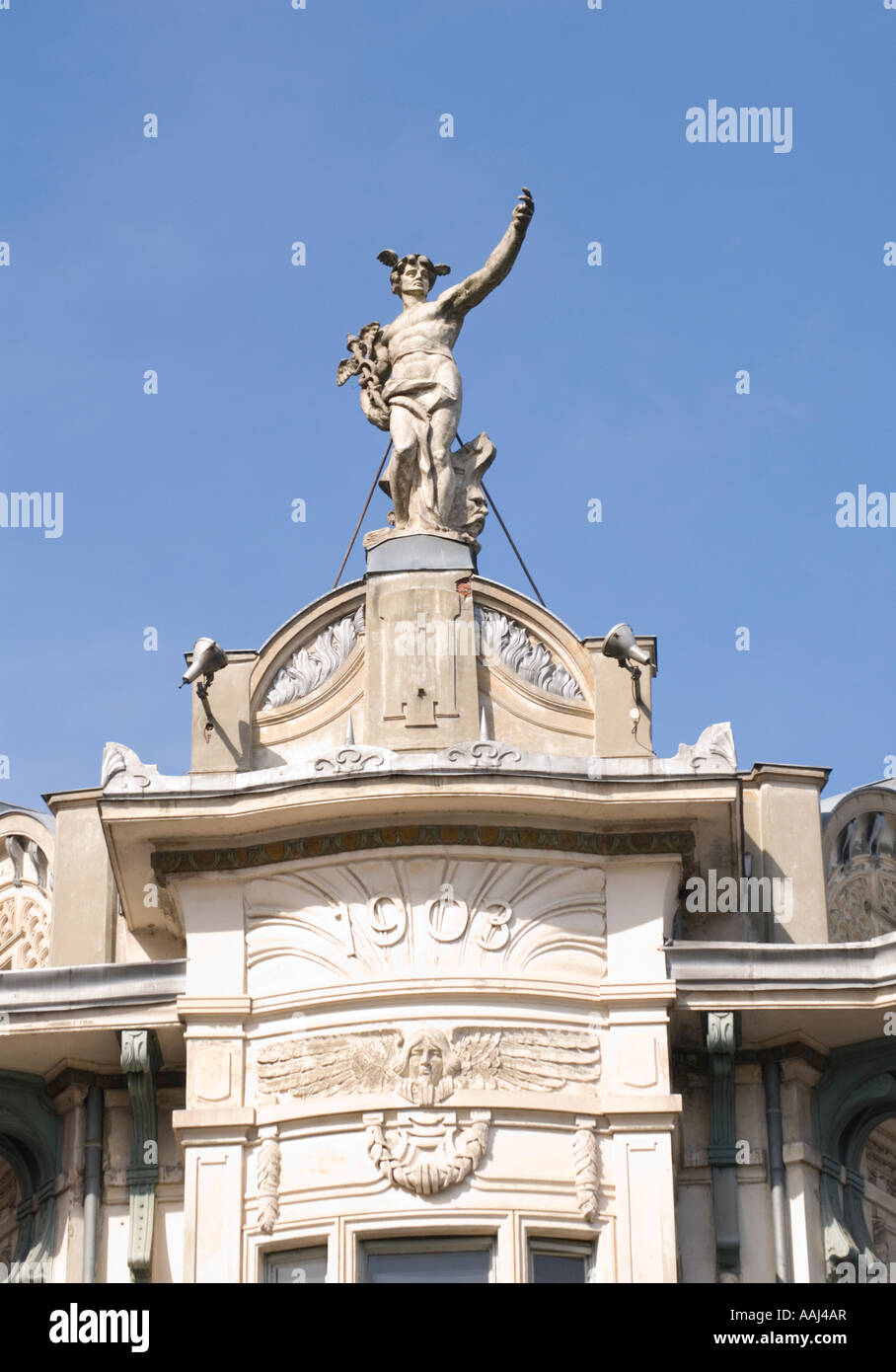 Statua sulla Centromerkur Ljubljana Slovenia Foto Stock