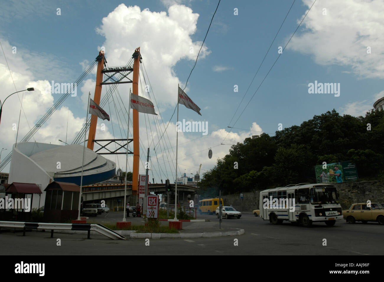 Odessa, moderno ponte a porto Foto Stock