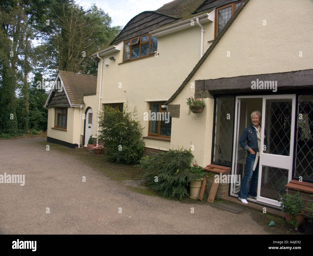 Moderno, 20th, 20 secolo, cottage di campagna, rurale, Devon, Inghilterra, inglese, West, Paese, Westcountry, grande, Gran Bretagna, Brittis Foto Stock