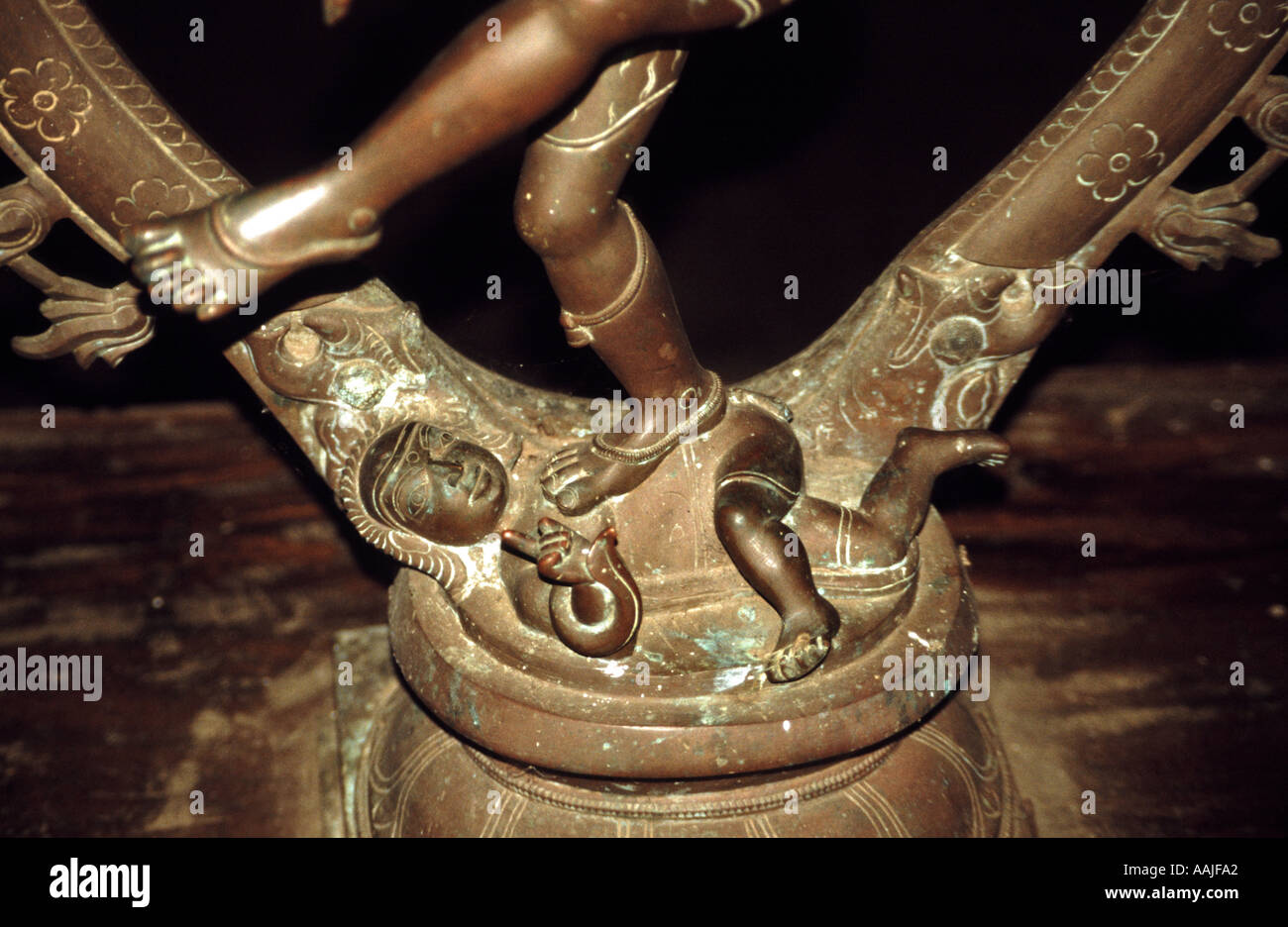 Influenza indù in un antico manufatto ad Anuradhapura museo nel nord dello Sri Lanka Foto Stock