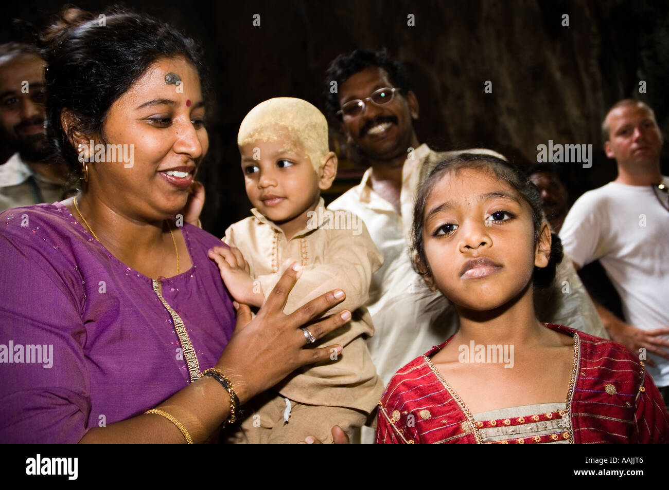 Il festival indù di Thaipusam celebrata presso le Grotte di Batu a Kuala Lumpur in Malesia Foto Stock