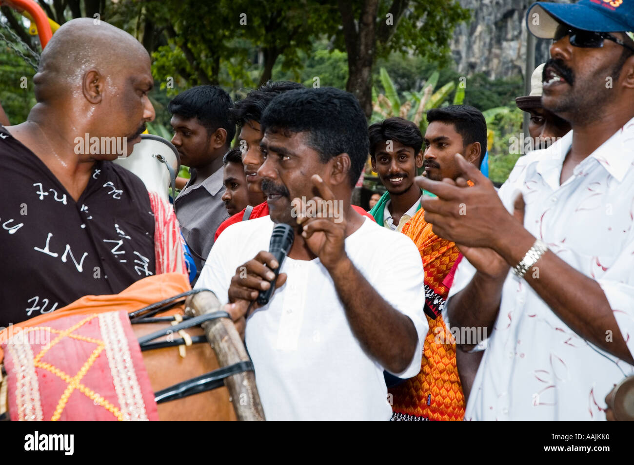 Il festival indù di Thaipusam celebrata presso le Grotte di Batu a Kuala Lumpur in Malesia Foto Stock