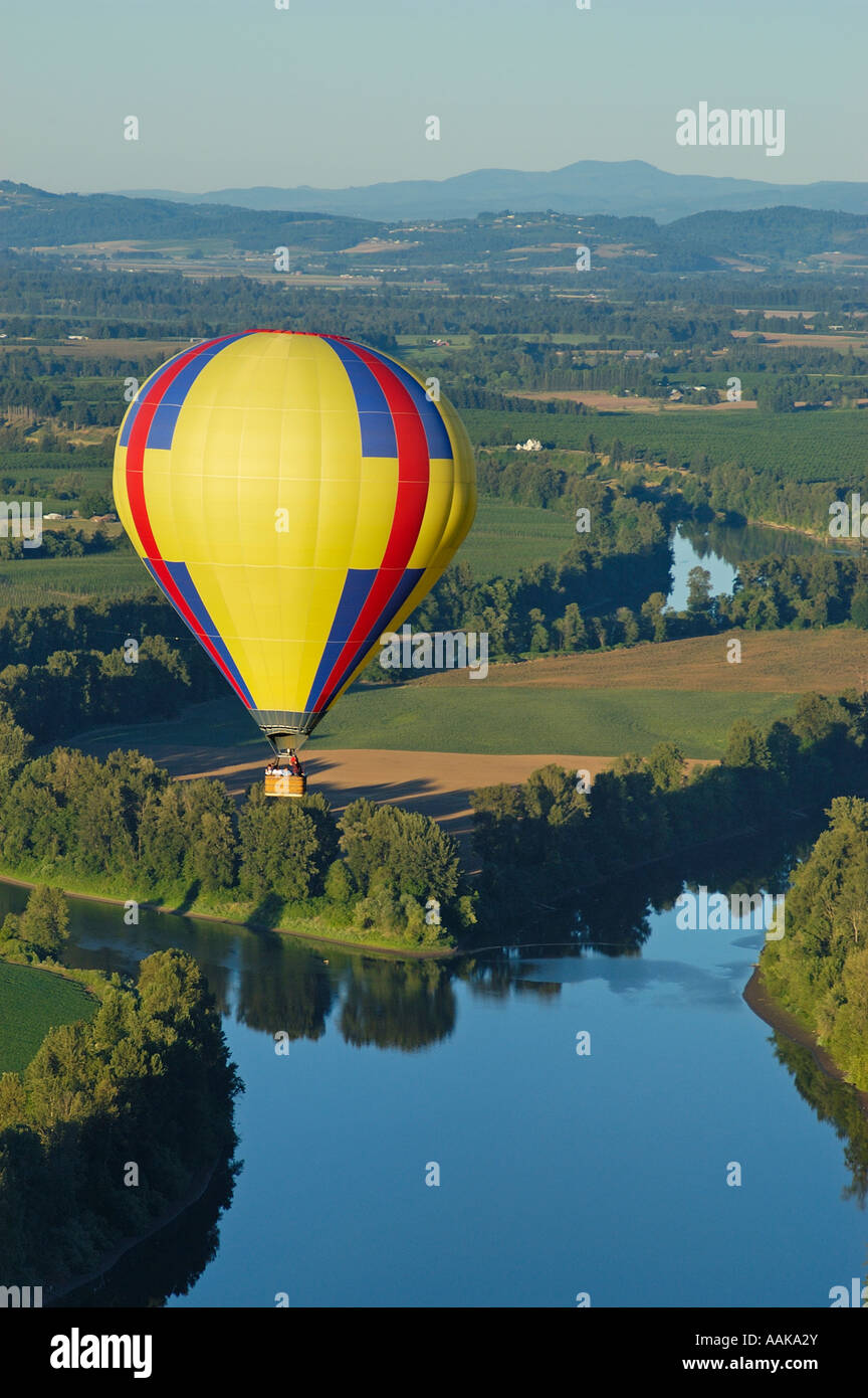 Giro in Mongolfiera su Willamette Valley Oregon Foto Stock