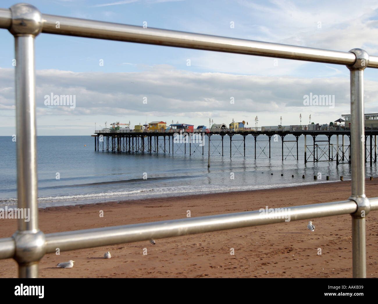 Vista del molo a Teignmouth Devon England Foto Stock