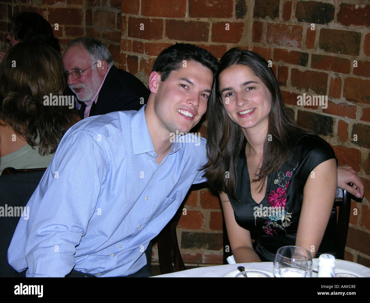 Fidanzati per celebrare il loro impegno Foto Stock